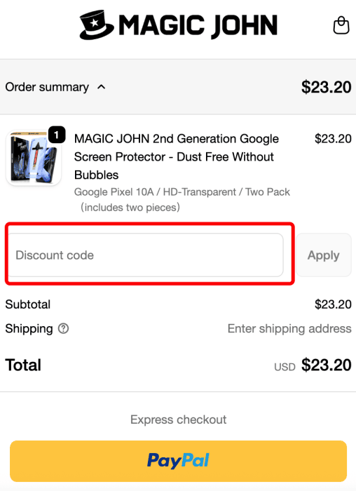 Where to enter MAGIC JOHN promo code How to use MAGIC JOHN promo code