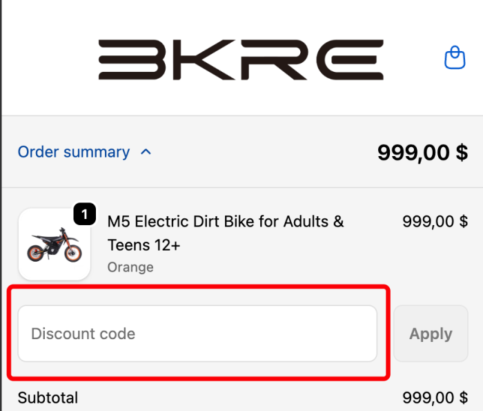Where to enter BKRE promo code How to use BKRE promo code