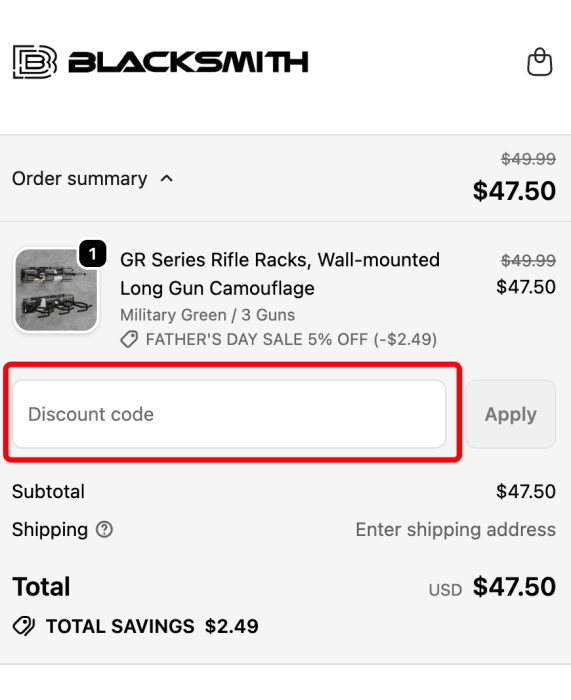 Where to enter Blacksmith promo code How to use Blacksmith promo code