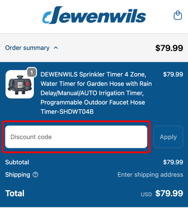 Where to enter DEWENWILS promo code How to use DEWENWILS promo code