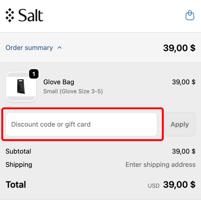 How to use Salt Athletic promo code