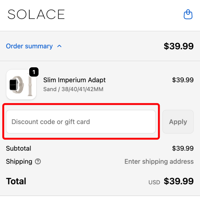 Where to enter Solace Bands promo code How to use Solace Bands promo code
