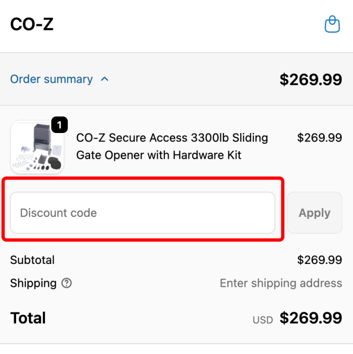 Where to enter CO-Z promo code How to use CO-Z promo code