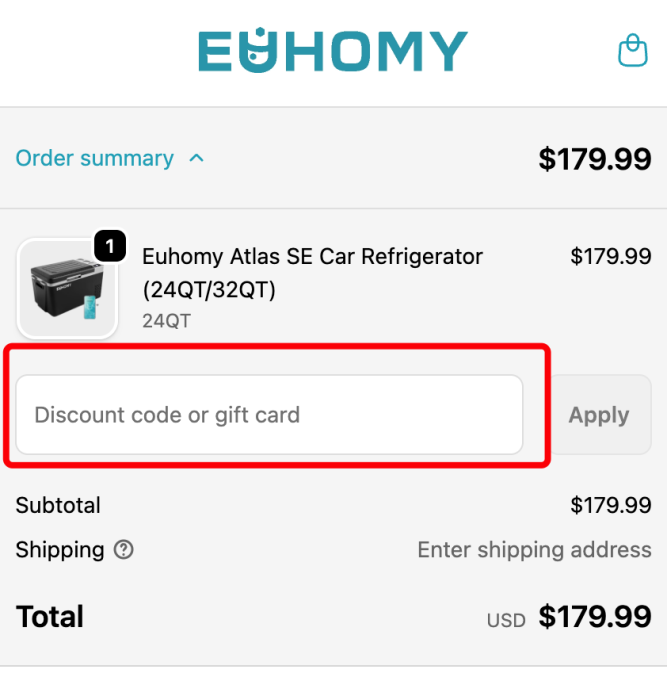 Where to enter Euhomy promo code How to use Euhomy promo code