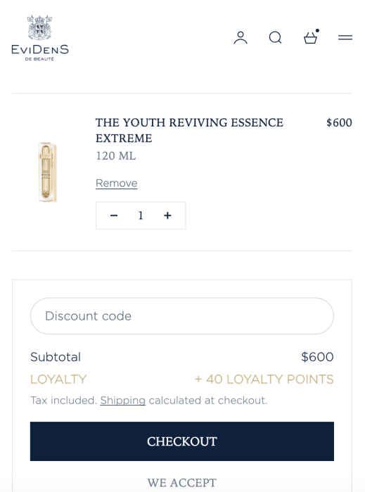 How to use EviDenS de Beauté promo code
