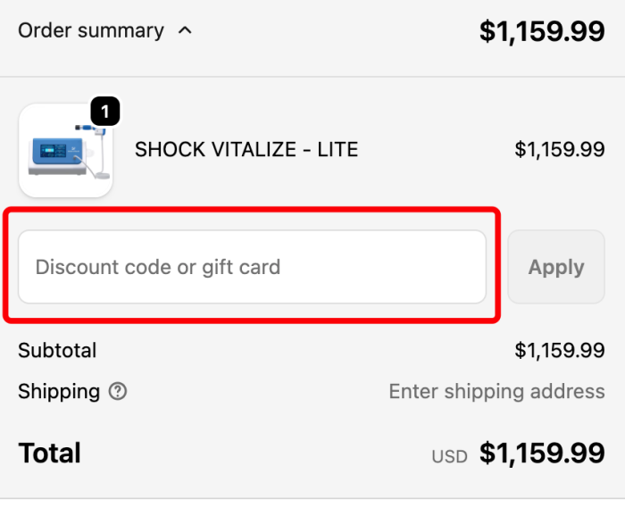 Where to enter SHOCK VITALIZE promo code How to use SHOCK VITALIZE promo code