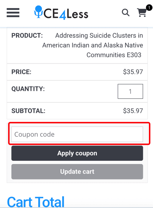 Where to enter CE4less promo code How to use CE4less promo code