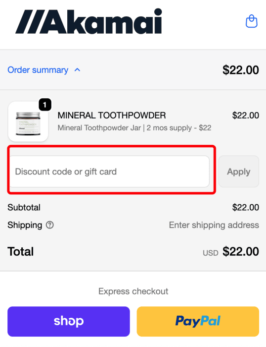 Where to enter Akamai promo code How to use Akamai promo code