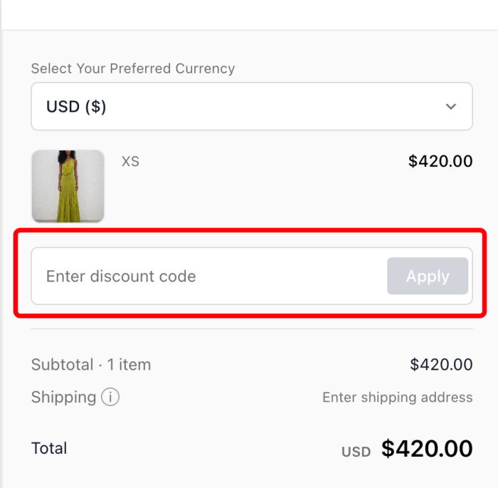 Where to enter DEME by Gabriella promo code How to use DEME by Gabriella promo code