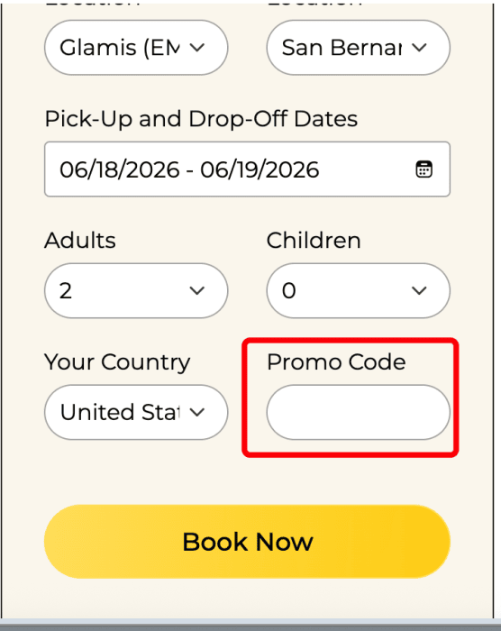 Where to enter El Monte RV promo code How to use El Monte RV promo code