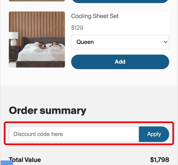 Where to enter Glacier Sleep promo code How to use Glacier Sleep promo code