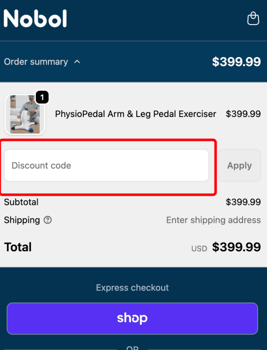 Where to enter Nobol promo code How to use Nobol promo code