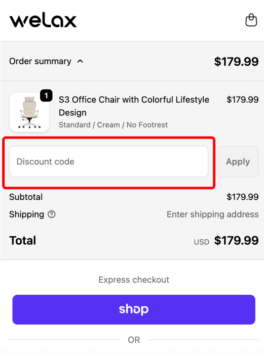 Where to enter Welax promo code How to use Welax promo code