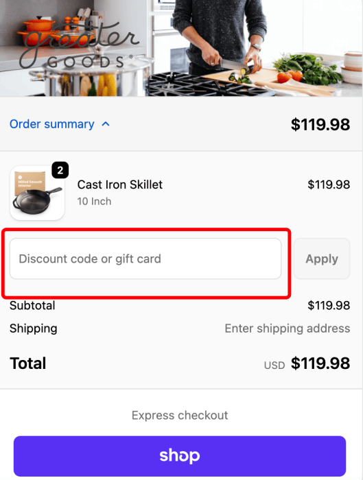 Where to enter Greater Goods Shop promo code How to use Greater Goods Shop promo code