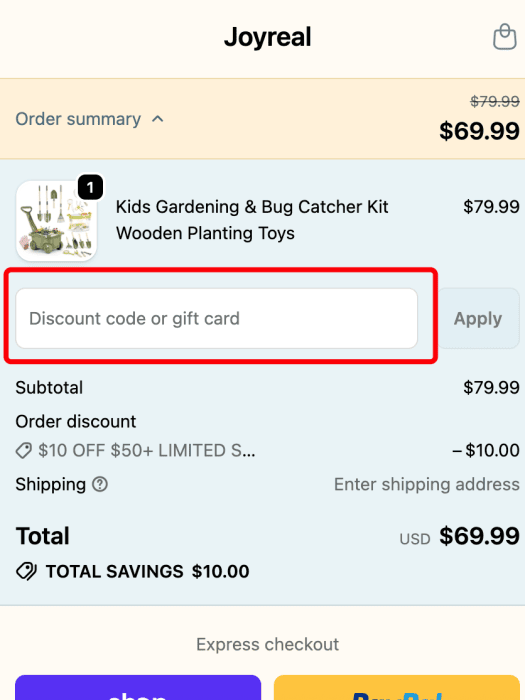How to use Joyreal Toys promo code