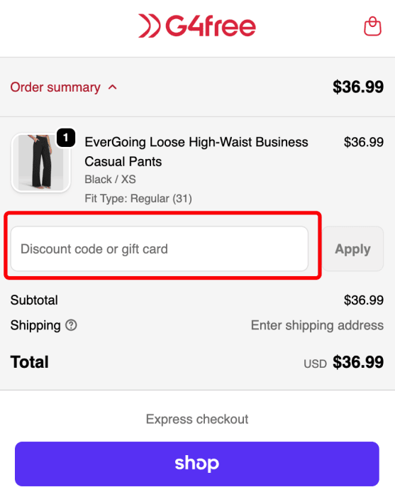 How to use G4Free promo code