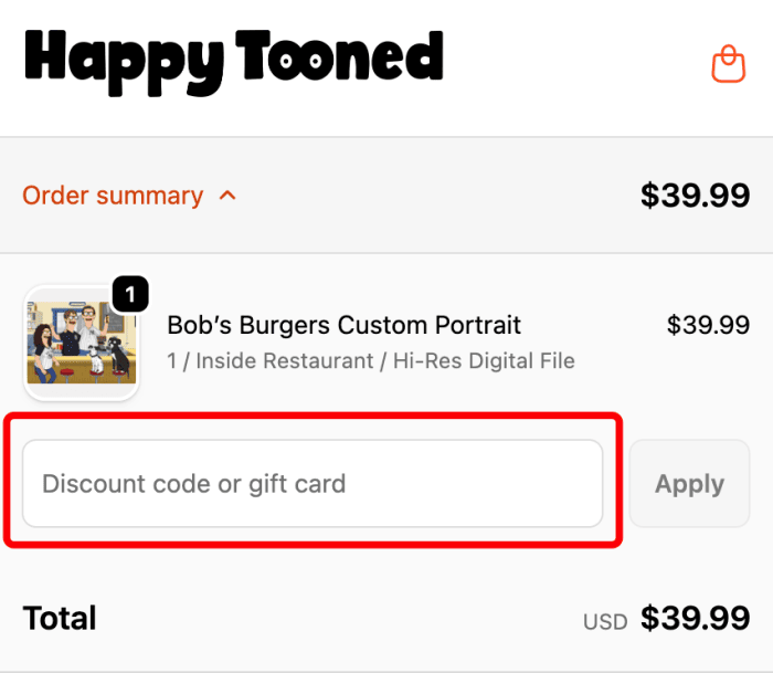 Where to enter Happy Tooned promo code How to use Happy Tooned promo code