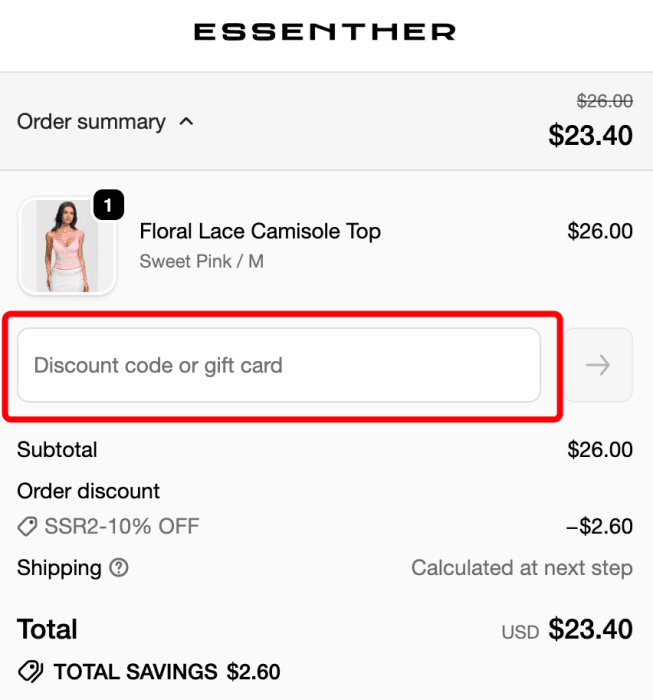 Where to enter Essenther US promo code How to use Essenther US promo code