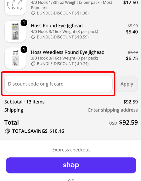 How to use Fish Strong promo code
