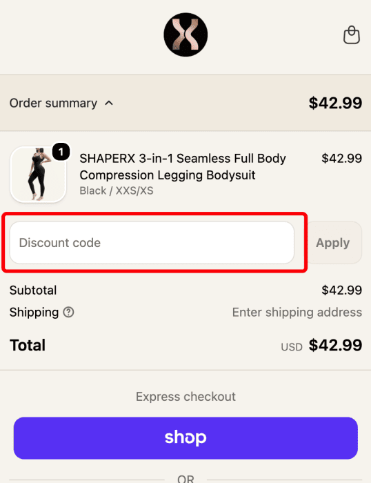 Where to enter SHAPERX promo code How to use SHAPERX promo code