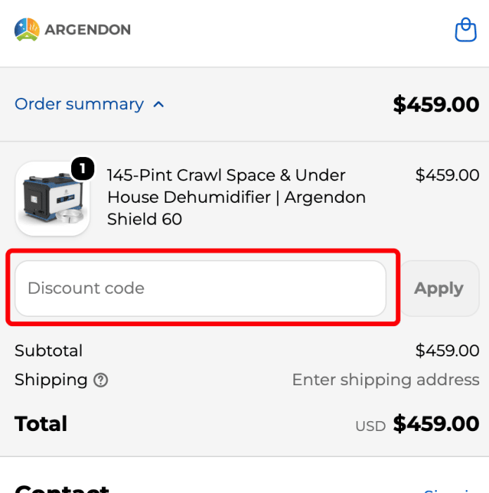 Where to enter Argendon promo code How to use Argendon promo code