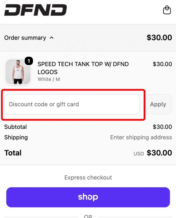 Where to enter DFND USA promo code How to use DFND USA promo code