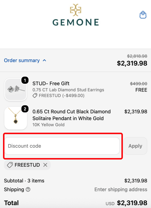 Where to enter Gemone Diamond promo code How to use Gemone Diamond promo code