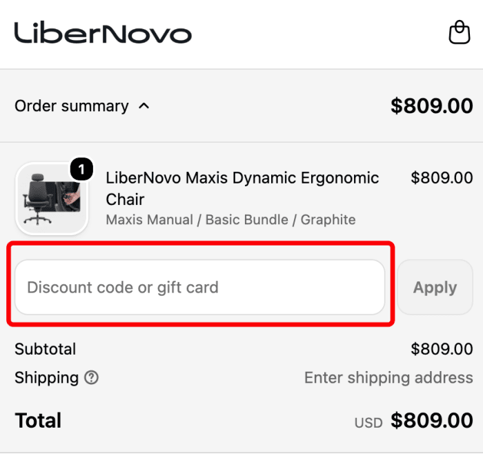 Where to enter LiberNovo promo code How to use LiberNovo promo code