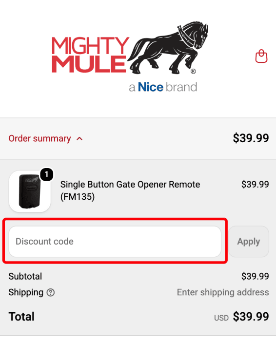 Where to enter Mighty Mule promo code How to use Mighty Mule promo code