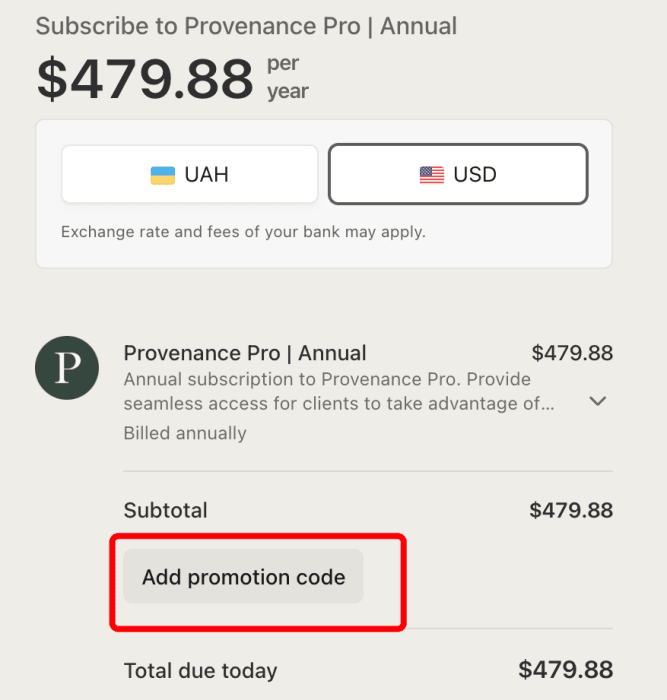 Where to enter Provenance promo code How to use Provenance promo code