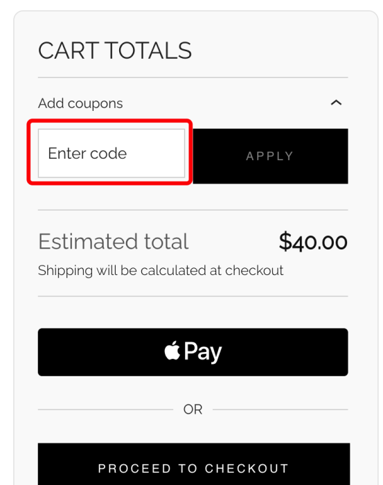Where to enter WOO promo code How to use WOO promo code