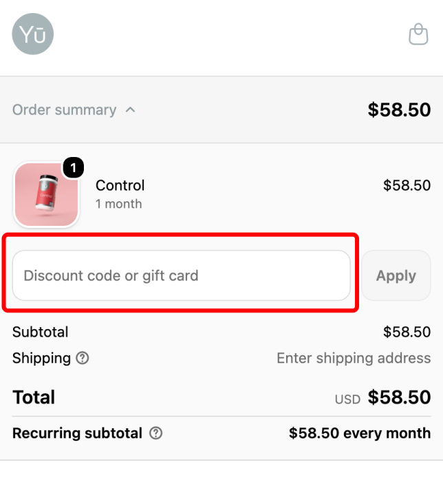 Where to enter Yū Nutrition promo code How to use Yū Nutrition promo code