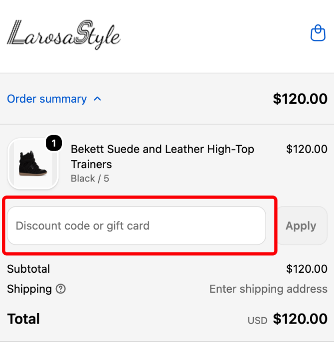How to use LarosaStyle promo code