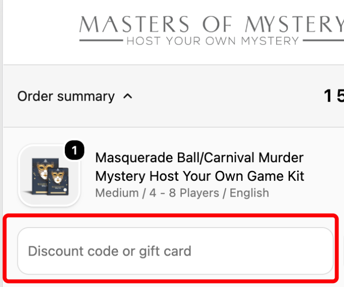 How to use Masters of Mystery promo code
