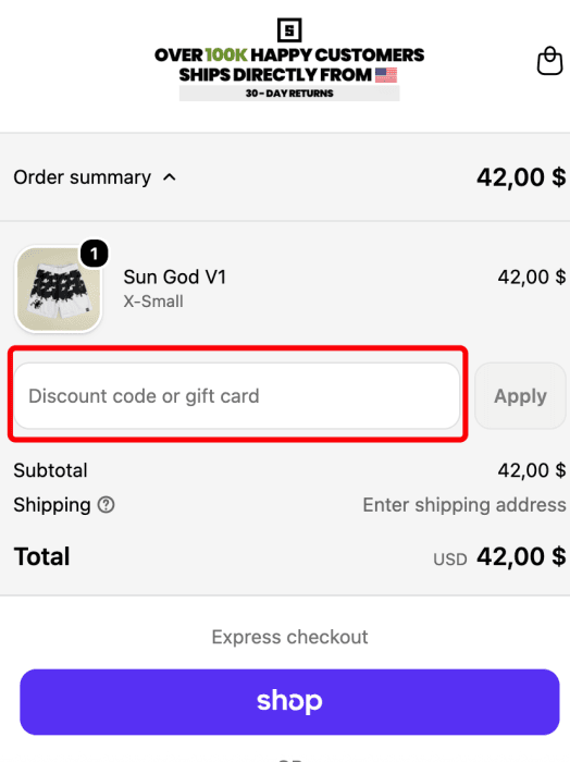 How to use Some Slight Clothing promo code