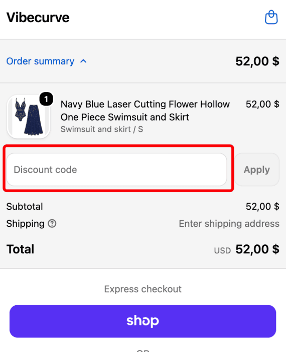 How to use Vibecurve promo code