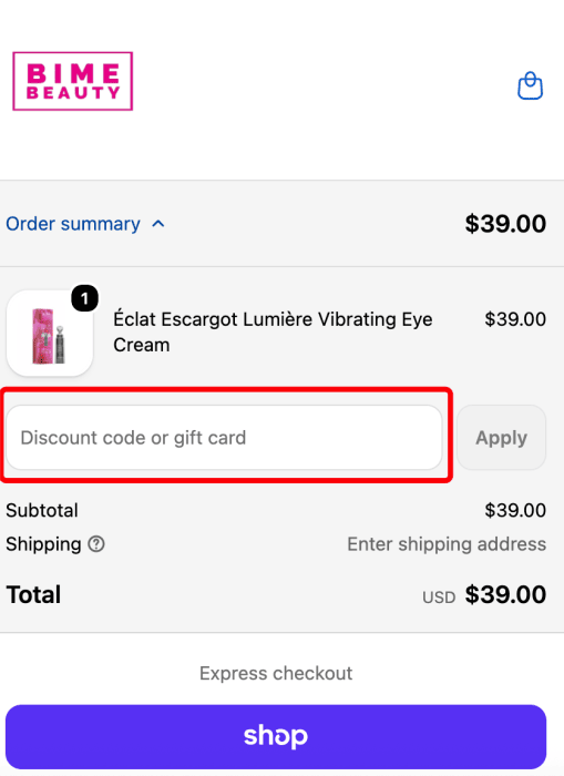 How to use BimeBeauty promo code