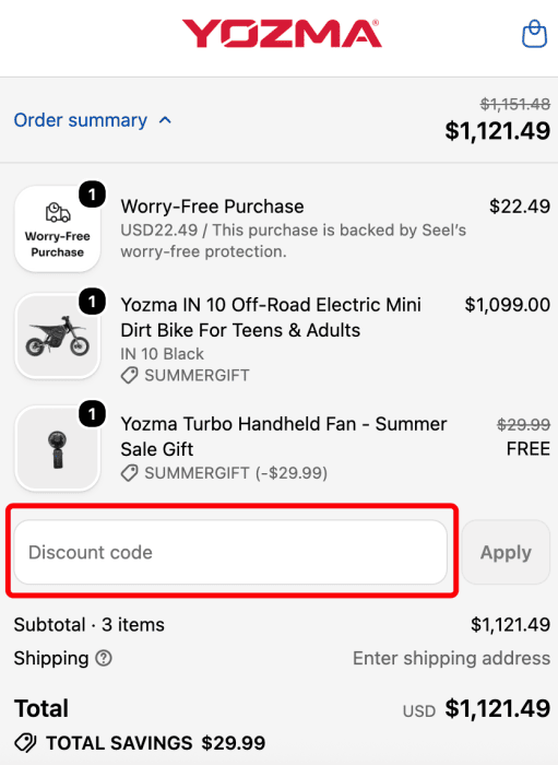 Where to enter YozmaSport promo code How to use YozmaSport promo code