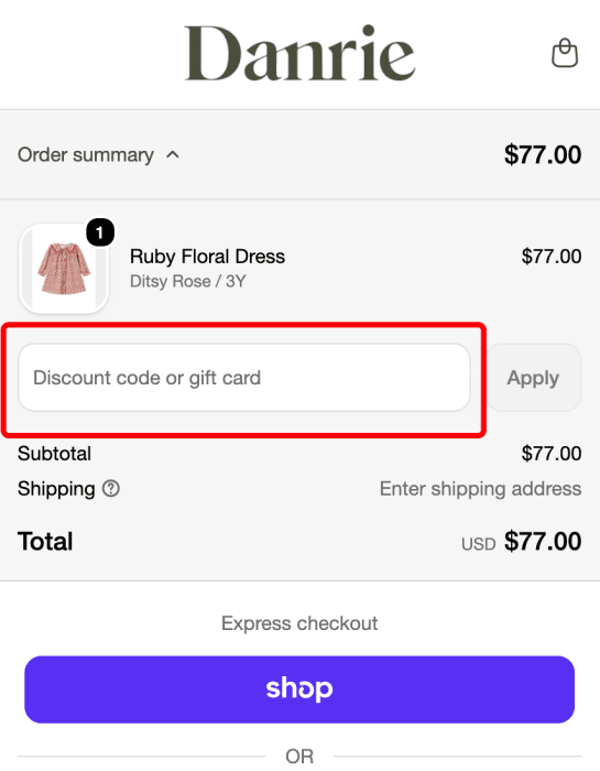 Where to enter Danrie promo code How to use Danrie promo code