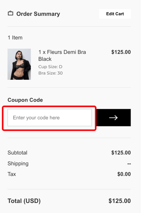 Where to enter Chantelle promo code How to use Chantelle promo code