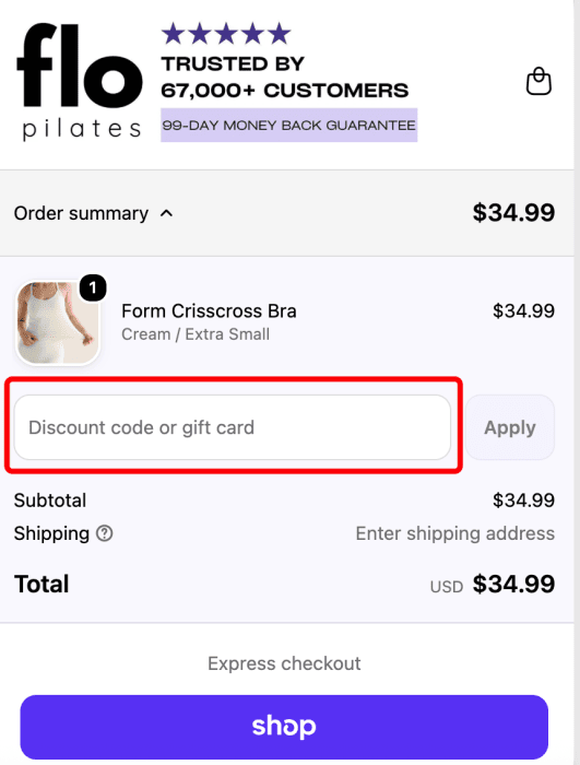 Where to enter Flo Pilates promo code How to use Flo Pilates promo code