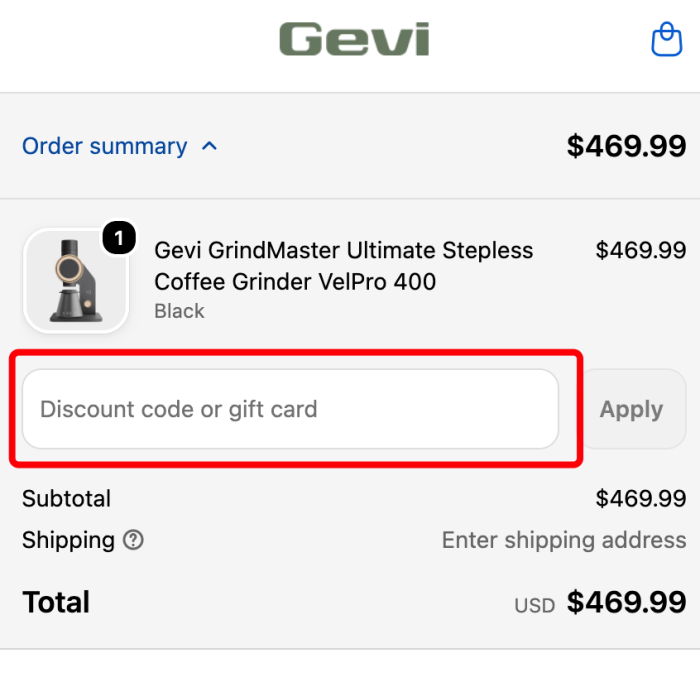 Where to enter GEVI promo code How to use GEVI promo code
