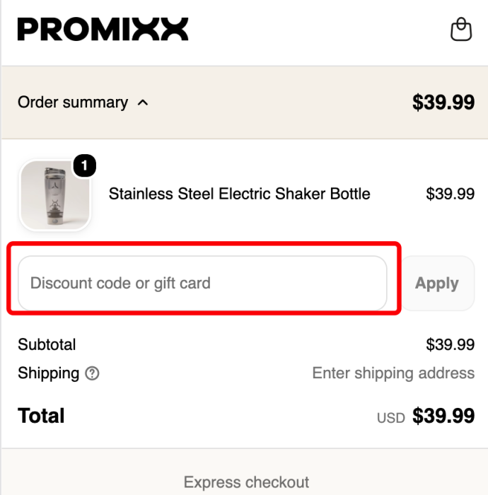 Where to enter PROMIXX promo code How to use PROMIXX promo code