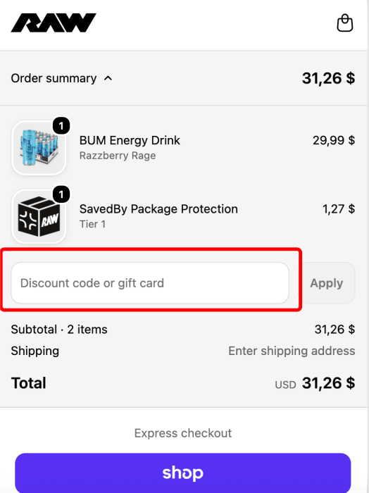 Where to enter RAW Nutrition promo code How to use RAW Nutrition promo code