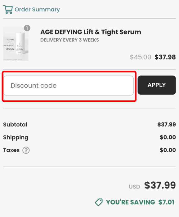 Where to enter The Spa Dr. promo code How to use The Spa Dr. promo code