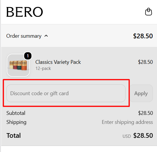 Where to enter BERO promo code How to use BERO promo code