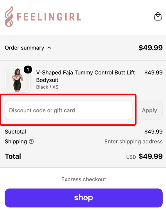 Where to enter FeelinGirl promo code How to use FeelinGirl promo code