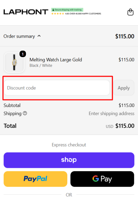 Where to enter Laphont promo code How to use Laphont promo code