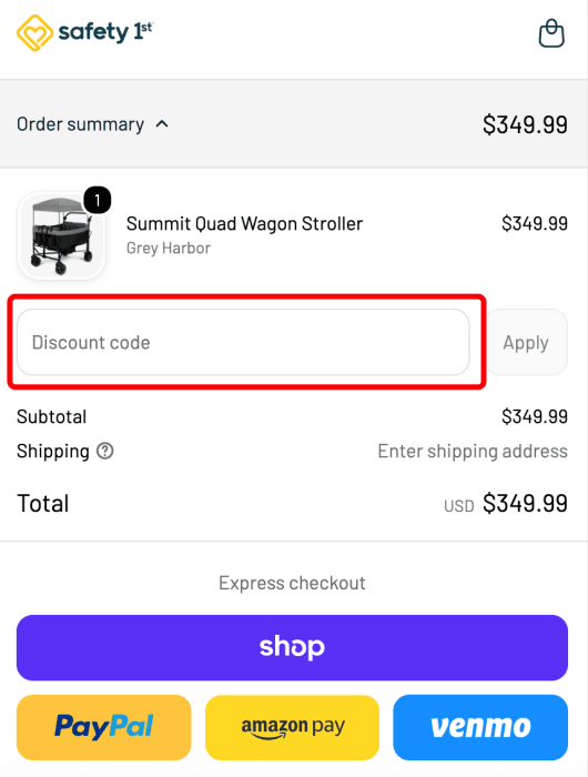 Where to enter Safety 1st promo code How to use Safety 1st promo code