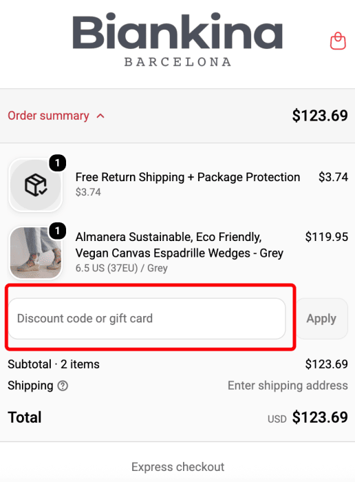 Where to enter Biankina promo code How to use Biankina promo code